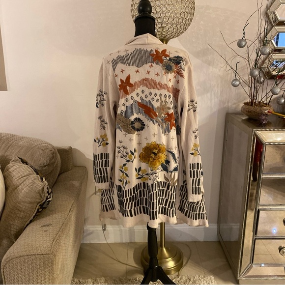 Johnny Was Floral Patterned Open Front Cardigan size L - Picture 5 of 8